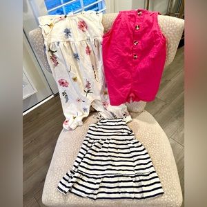 Bundle 3 Girls Jumpsuit, Romper & Dress 18-24 Month